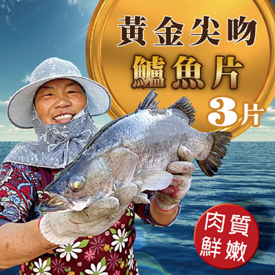 黃金尖吻鱸魚片350g±10%/片*3片